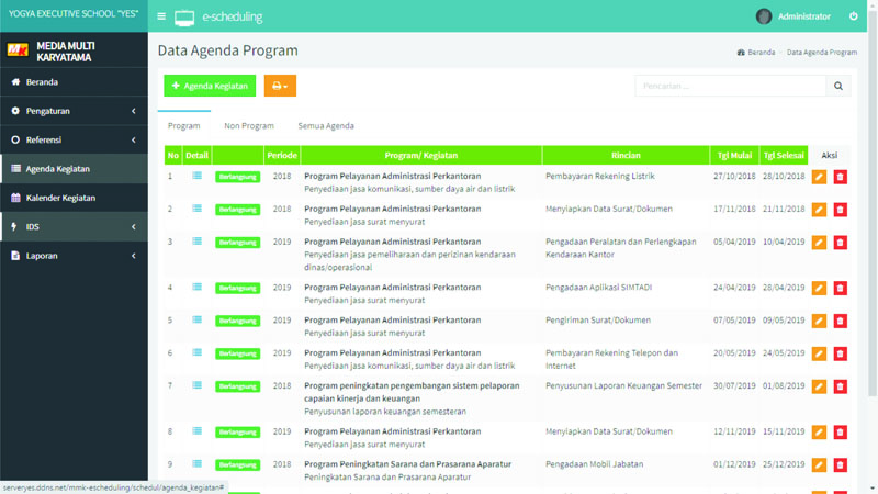 Si Bagus Sebagai Sistem Informasi Jadwal Penggunaan Pendopo Kab. Klaten